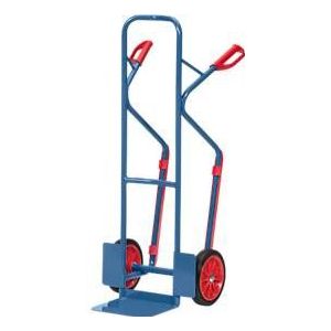 Steekwagen met stalen buizen Fetra - massief rubberen banden - draagvermogen 300 kg - blauw