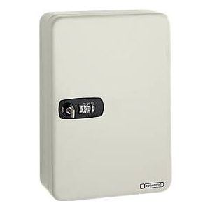 Sleutelkast met cijfercombinatieslot Keybox, plaatstaal, 100 haken, lichtgrijs