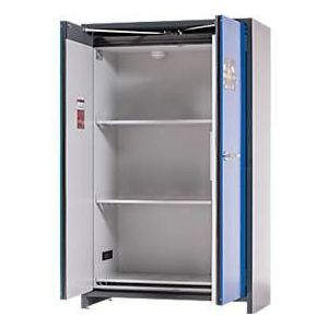 Asecos batterijopslagkast ION-PRO-90 PS, 3 geperforeerde legplanken + 1 basis lekbak, B 1193 x D 615 x H 1953 mm