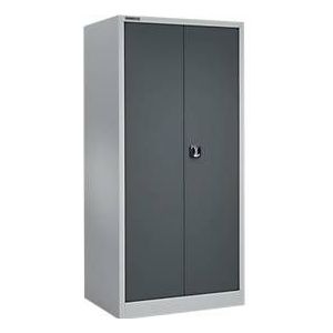 Schäfer Shop Select materiaalkast MSI 2509 S, versterkte uitvoering, tot 100 kg/plank, B 950 x D 500 x H 1935 mm, blank aluminium/antracietgrijs