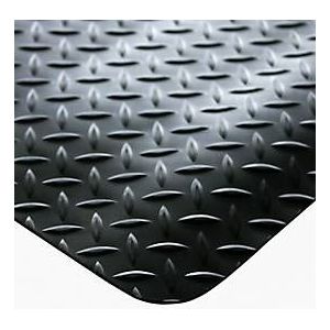 Ergonomische mat Deckplate, zwart, 600 x 900 mm