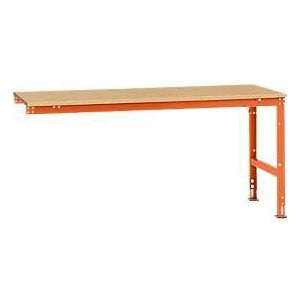 Manuflex aanbouwtafel UNIVERSAL Standaard, tafelblad multiplex, 2000 x 1000, roodoranje
