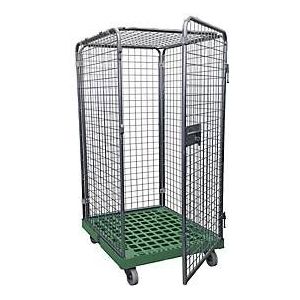 Rolcontainer maat 5, zonder legborden, 1600 mm hoog, groen