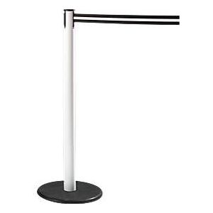 RS-GUIDESYSTEMS® afzetpaal met trekband GLA 28, wit, trekband zwart/wit