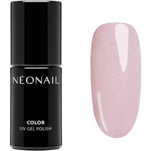 Gellak - Forget The Ex - 7,2 ml - Duidelijk Roze met Gouden Glitter