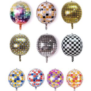10 Stuks Disco Party Decoraties 4D Disco Bal Ballonnen Verjaardag Ballonnen Helium Folie Ballon Metallic Ballonnen Verjaardagsfeestje Supplies Dans Bruiloft 70s partij, 22 In