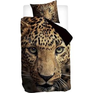 Snoozing Lupard - Dekbedovertrek - Eenpersoons - 140x200/220 cm - Multi kleur