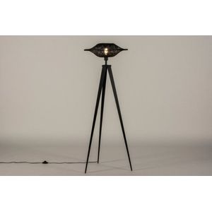 Lumidora Vloerlamp 31215 - BAMBOO - E27 - Zwart - Metaal - ⌀ 52 cm