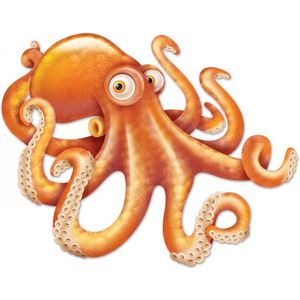 Decoratie Octopus MEGA 2 stuks - Onderwater decoraties - Zeedieren decoraties - Themafeestversiering - Feestartikelen