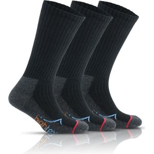 GoWith-katoen sokken-wandelsokken-3 paar-warme sokken dames-dames sokken-sokken heren-zwart-39-41