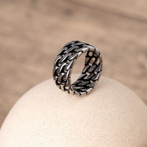 Zentana Schakelring - Chain Ring - Ketting Schakels - RVS - Cuban Ring - 12
