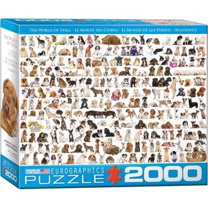 Eurographics puzzel World of Dogs - 2000 stukjes
