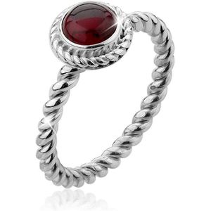 Nenalina Dames Ring Granat Edelstein Geburtsstein Januar 925 Silber