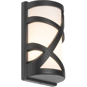 QAZQA suzie - Moderne Wandlamp voor buiten - 1 lichts - D 9.8 cm - Zwart - Buitenverlichting