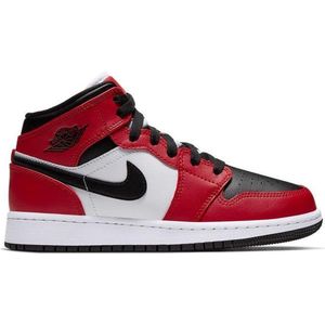 Nike Air Jordan 1 Mid (GS), Black/Black-Gym Red, 554725 069, EUR 38