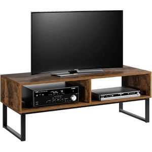 AllinShop® - Tv Meubel - Televisie Kast - Tv Statief - Industrieel - Hout - Bruin - Zwart - Vintage - 108x40x40CM