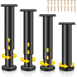 JGS Premium - Verstelbare Meubelpoten, Set van 4 | Hoogte Verstelbare Kast- en Bankpoten | Meubelpoten voor Kast, Bank, Tafel, Stoel, Bureau, Keuken | Steunpoten voor Meubels, Pootjes in (A)
