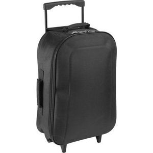 Handbagage reiskoffer/trolley zwart 46 cm - Reistassen op wielen