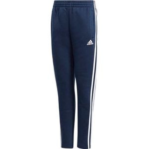 adidas - Young Boys 3 Stripes BR Pant - Fleece Broek - 128 - Blauw