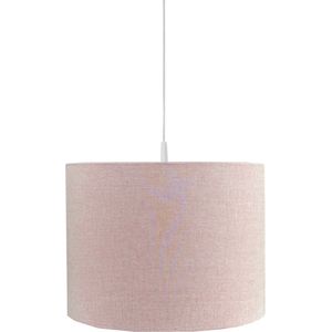 BINK Bedding Hanglamp/Lampenkap Bo peach 30cm inclusief pendel - uni - chambray - perzikroze - oranjeroze - babykamer - kinderkamer - verlichting - decoratie