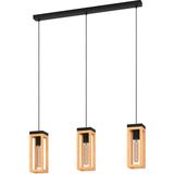 EGLO Nafferton Hanglamp - E27 - 80 cm - Zwart/Bruin