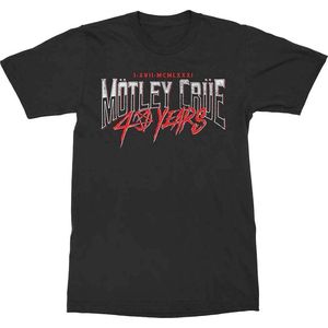 Motley Crue - 40 Years Heren T-shirt - S - Zwart