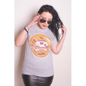 Star Wars Heren Tshirt -M- Episode VII BB-8 Distress Grijs