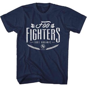 Foo Fighters Heren Tshirt -XL- 100% Organic Blauw