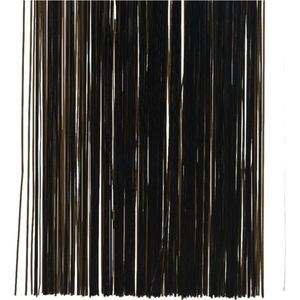 15x zakjes lametta engelenhaar zwart 50 x 40 cm - Tinsel/folie slierten - Kerstversiering