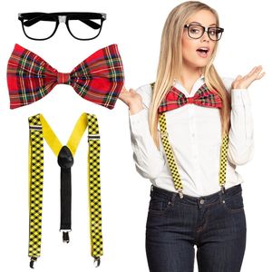 Boland - Set Nerd - Volwassenen - Unisex - Nerd - Grappig - Fout