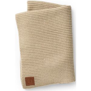 Elodie Gebreid babydekentje met wol- Wiegdeken -Dekentje  - Wollen deken -Pure Khaki (75x100cm)
