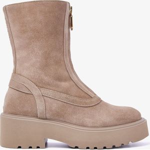 VIA VAI Bobbi Strip Biker Boots - Warm beige - Maat 38