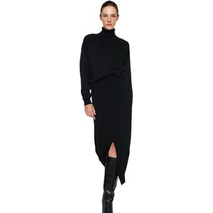 Trendyol Bruine Coltrui Gebreide Rok Onder-Top Set Twoaw24Au00035