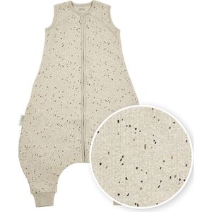 Meyco Baby Rib Mini Spot baby zomer slaapoverall jumper - sand melange - 80cm