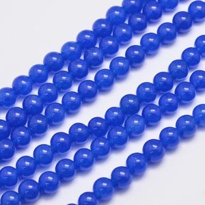 WWW.DEKRALENKONING.NL - Edelsteen Jade (Gekleurd) 8mm - natuursteen kralen 45 stuks