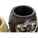 Decoratieve figuren DKD Home Decor Ziverachtig Gouden Hars Gorilla (20 x 24,5 x 18,5 cm) (2 Stuks)