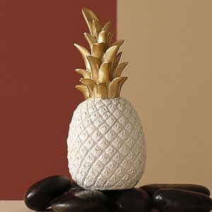 Ananas ornamenten, moderne woonkamer ornamenten, decoratieve figuren, decoratie woonkamer, huis winkel decoratie, kantoordecoraties, polyhars, cadeau 20 cm (wit)