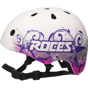 Roces Tattoo Aggressive fiets-/ skatehelm Sporthelm - UnisexKinderen en volwassenen - wit/paars/roze L