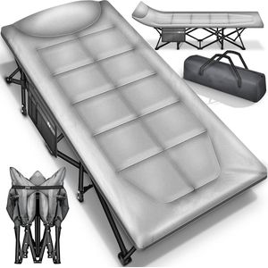 Sens Design Veldbed - Kampeerbed - Campingbed - Stretcher - Grijs - 210 cm