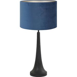 Light and Living tafellamp - blauw - hout - SS10623