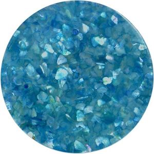 Quiges - Munthouder Munt 33mm Schelp Vlokjes Blauw - EPR067