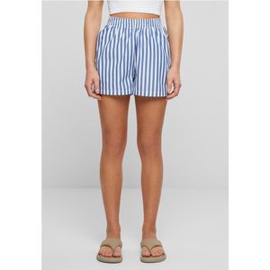 Urban Classics - Striped Korte broek - M - Wit/Blauw