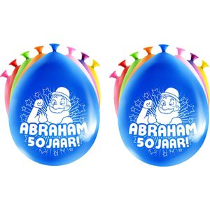 Paperdreams Ballonnen - Abraham/50 jaar feest - 16x stuks - diverse kleuren - 30 cm