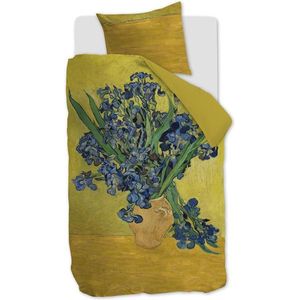 Beddinghouse x Van Gogh Museum Irises dekbedovertrek - Eenpersoons - 140x200/220 - Geel