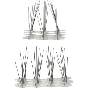 Benson Antiklimstrips vogelpinnen - 40x - metaal - 660 cm - inbraakbeveiliging - duivenpinnen