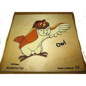 Winnie the Pooh - houten puzzel Owl (uil) - bambolino toys