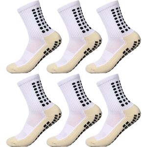 Voetbalsokken ademend Meerkleurig voor heren dames - antislip sokken voor voetbal basketbal - wandelen dans fitness - 3 paar gripsokken voetbal
