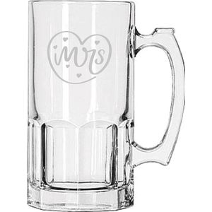 Gegraveerde bierpul 1ltr Mrs. In hartje