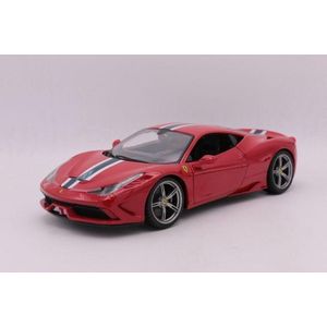 Bburago Ferrari 458 Speciale modelauto schaalmodel 1:18 rood