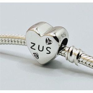 Bedel Zus - Sterling Zilveren - Familie - Sieraad Voor Bedelarmband